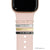 Apple Watch with pink blush sport band and bytten 3mm engraved etoile rings