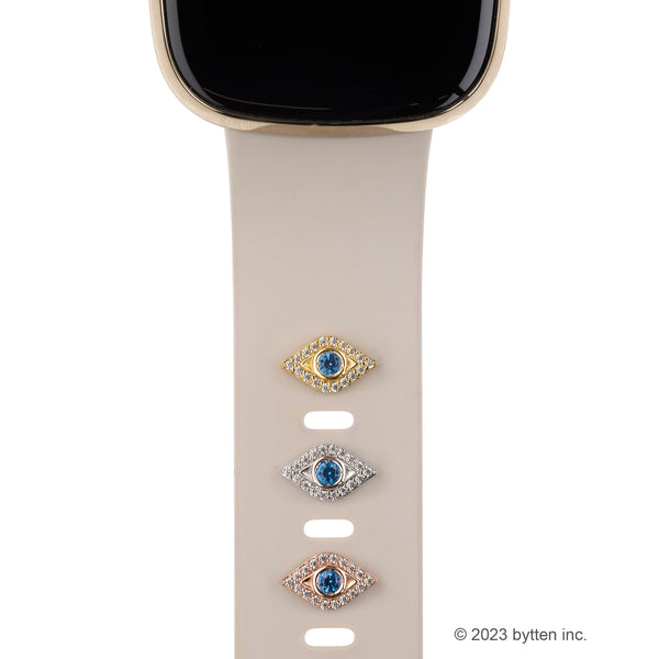 bytten Fitbit evil eye iwatch charms in rose gold, silver and gold