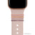 bytten petal pink stacking rings for Apple Watch sport bands and Fitbit bands. iwatch jewelry in rose gold, sterling silver, gold and black rhodium