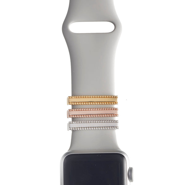 bytten double bead clasp apple watch fitbit band jewelry charms gold rose silver