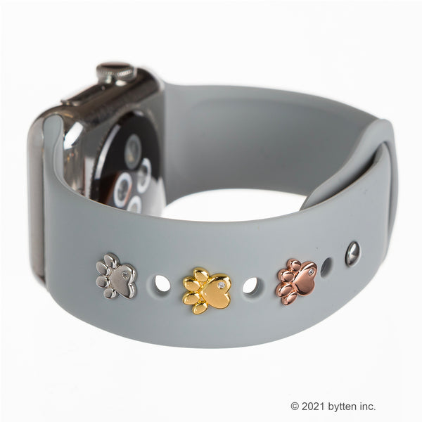 bytten apple watch paw iwatch charms in rose gold, silver and gold