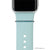 bytten sea blue stacking rings for Apple Watch sport bands and Fitbit bands. iwatch jewelry in black rhodium
