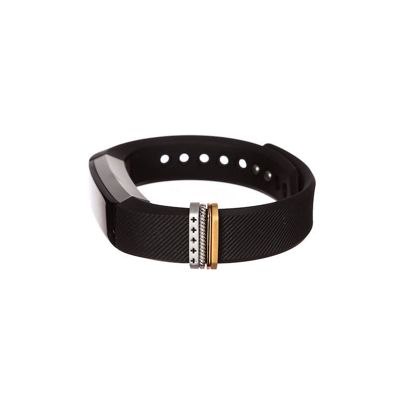 Fitbit Alta with Bytten Classic Stack accessory - gold