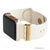 bytten gold monaco stack on gold Apple Watch with winter white sport band