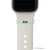 silver bytten double emerald ring accessory for Apple Watch and Fitbit bands - silver