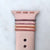 bytten petal pink stacking rings for Apple Watch sport bands and Fitbit bands. iwatch jewelry in rose gold, sterling silver, gold and black rhodium