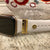 gold gold stainless Apple Watch with antique white Sport band and bytten Monaco Stack accessory - gold