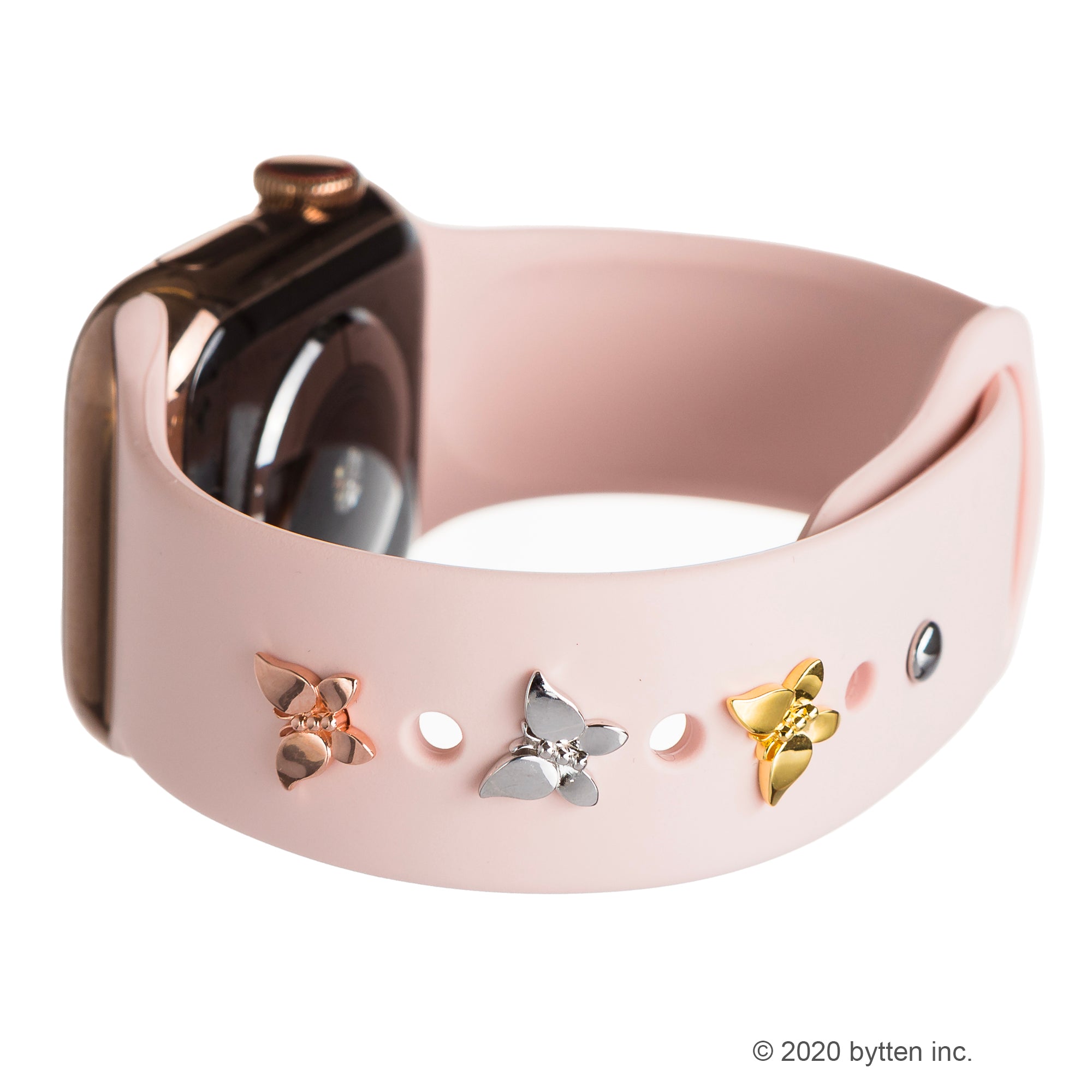 bytten apple watch butterfly iwatch charms in rose gold, silver and gold