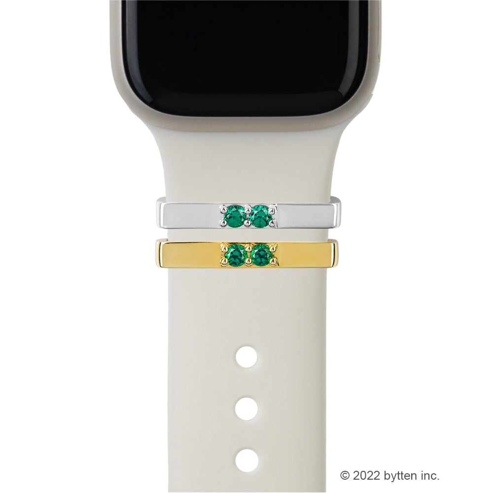 bytten double emerald crystal ring accessories for Apple Watch and Fitbit bands