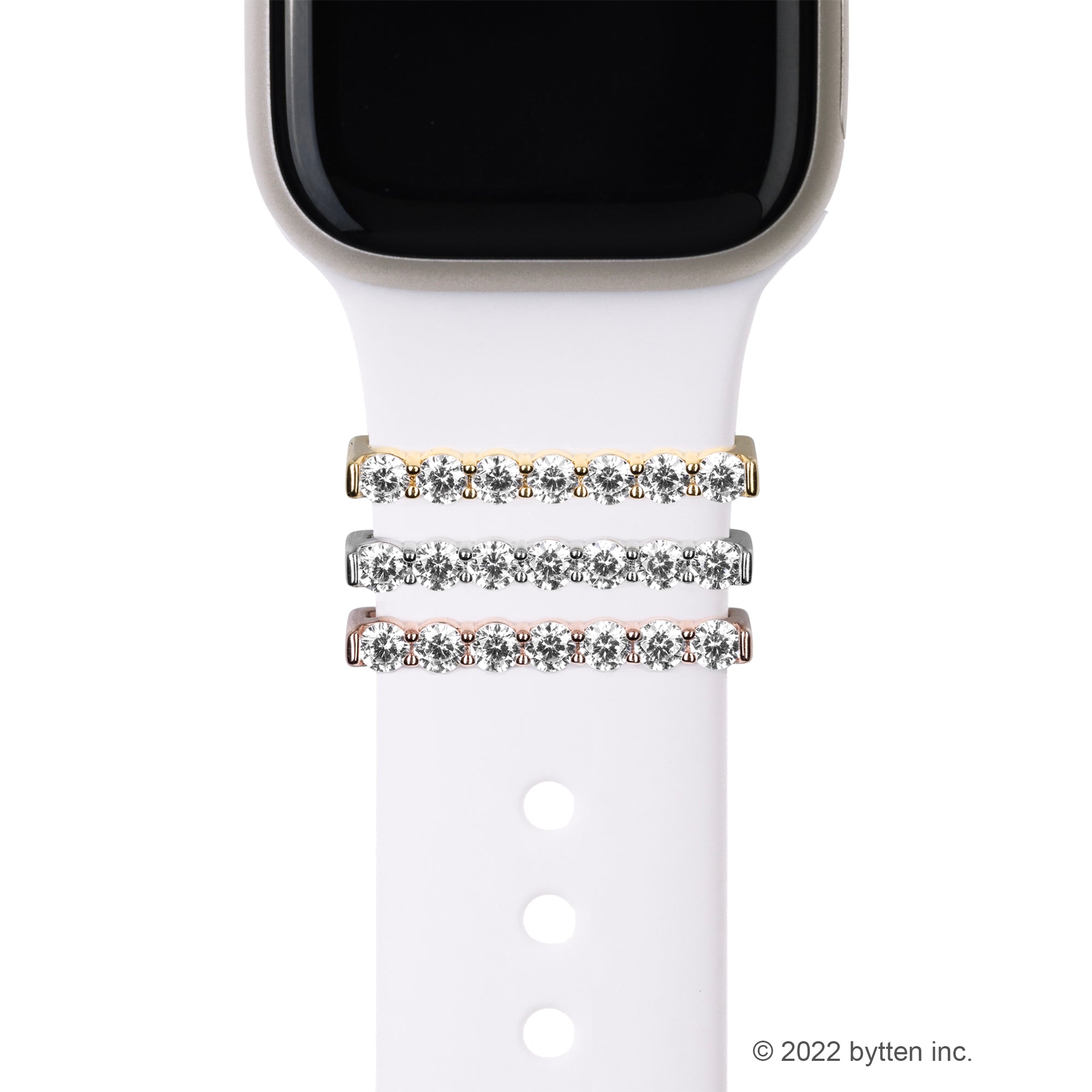 bytten round cut crystal eternity ring accessory for Apple Watch and Fitbit bands
