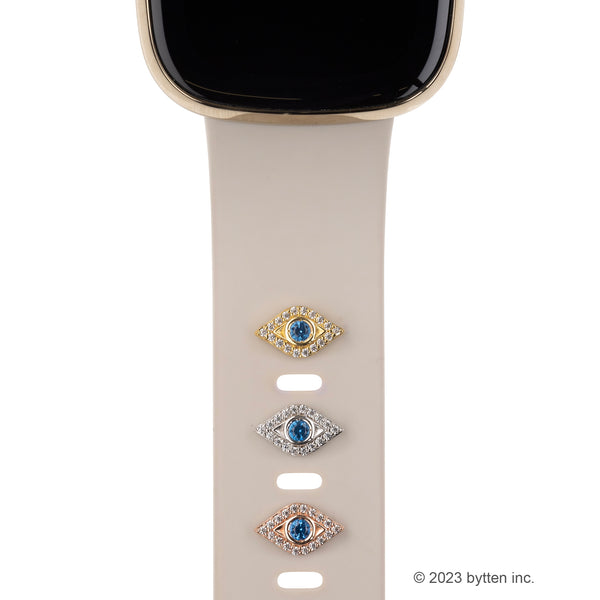 bytten Fitbit evil eye iwatch charms in rose gold, silver and gold