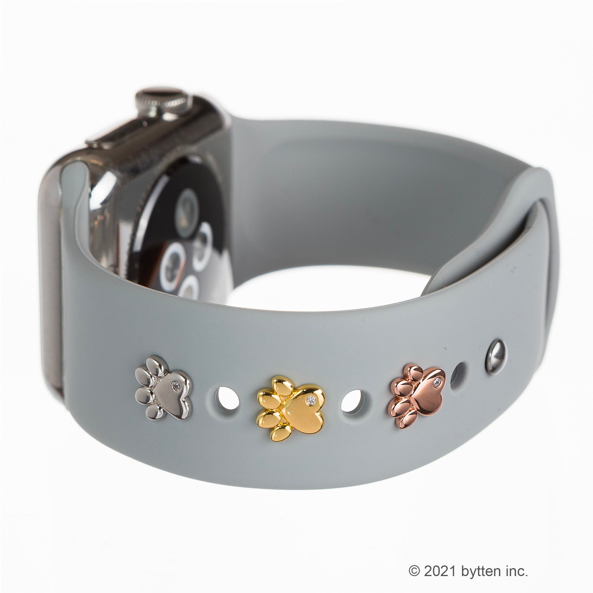 bytten apple watch paw iwatch charms in rose gold, silver and gold