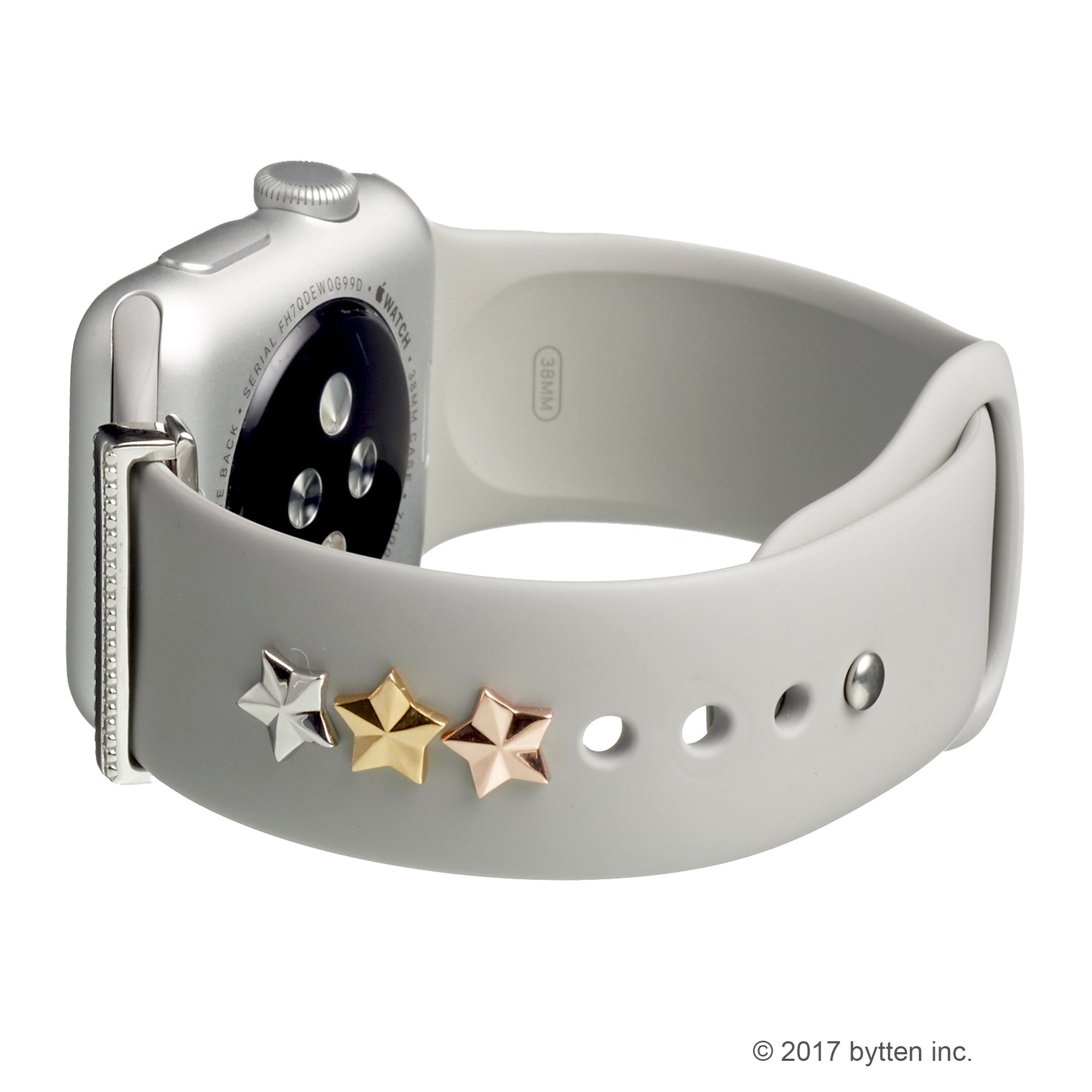 bytten apple watch star iwatch charms in rose gold, silver and gold