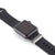 Space Grey Apple Watch Sport on black band with Bytten Glam Stack - black rhodium