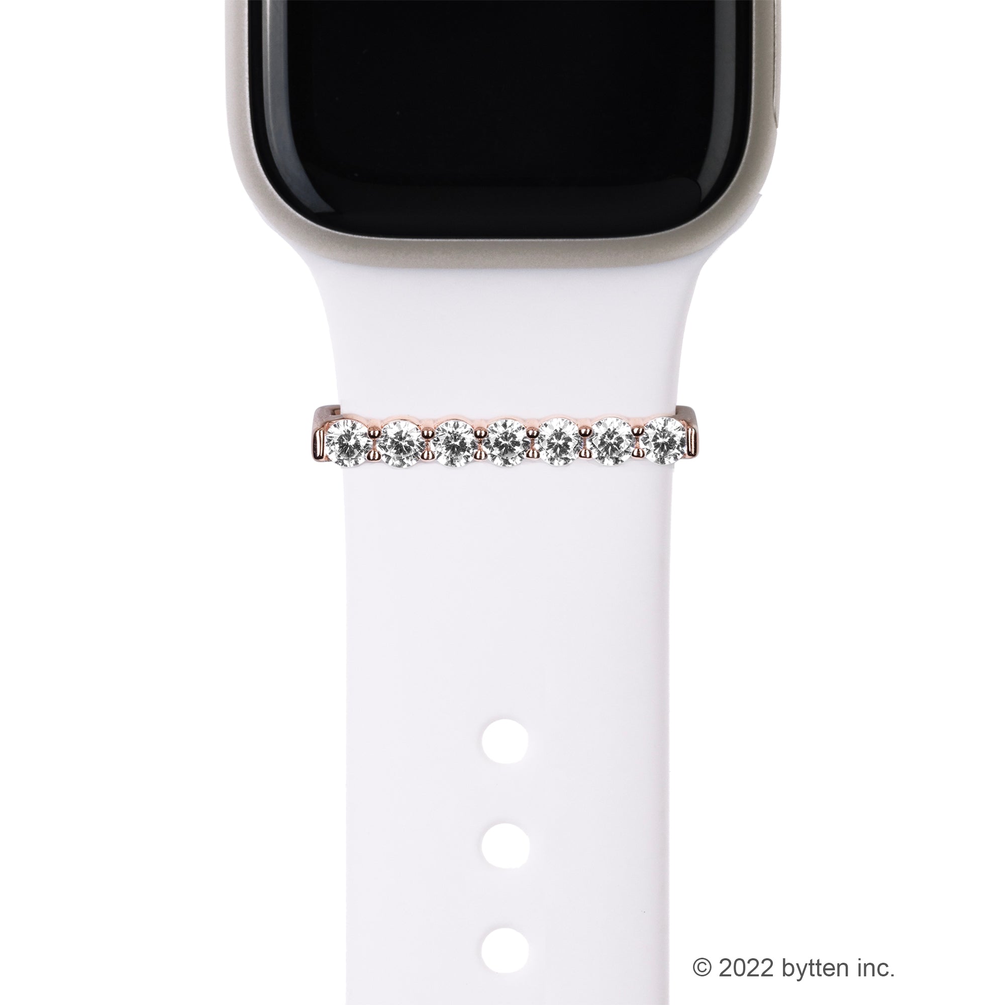 bytten round cut crystal eternity ring accessory for Apple Watch and Fitbit bands - rose gold
